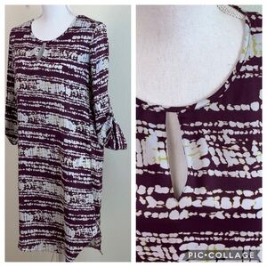 Mossimo roll tab sleeve shift dress altered EUC